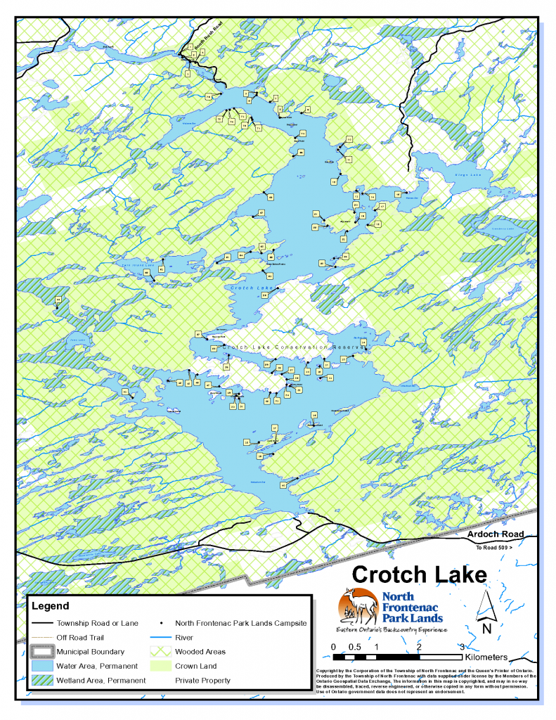 Campsite Maps North Frontenac Parklands